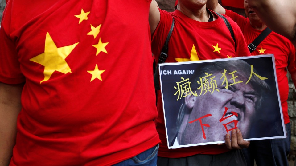 Pro-China demonstrators