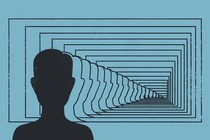 An illustration of a person looking ahead into the future