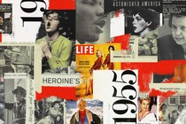 a photo collage of issues of life magazine from the 1950s