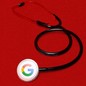 An illustration of a stethoscope with Google's logo in the middle