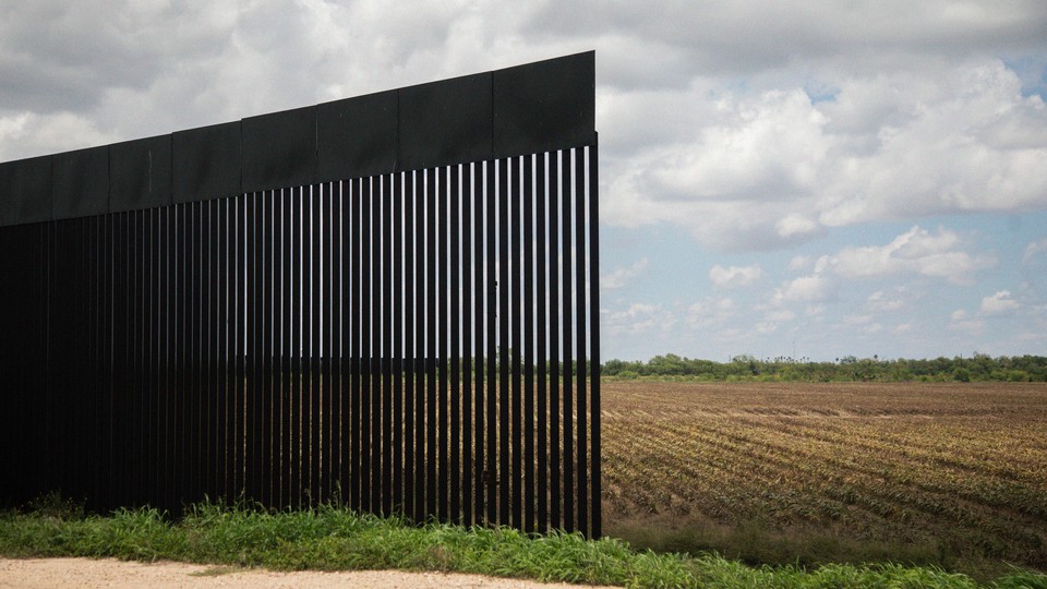 A photo of the border wall