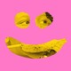 Corn Kid, the viral internet star, placed under an illustration of a smiley face