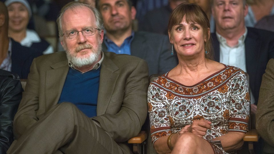 Tracy Letts in a scene alongside Laurie Metcalf in the film 'Lady Bird'