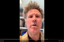 Will Ferrell in the infamous 'Imagine' sing-along.