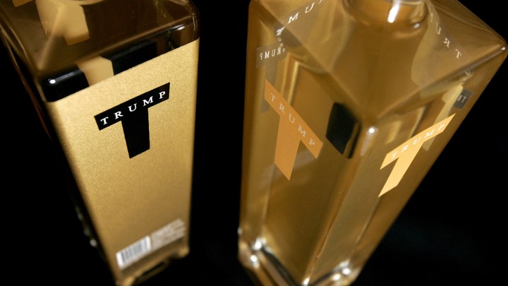 Two bottles of Trump vodka