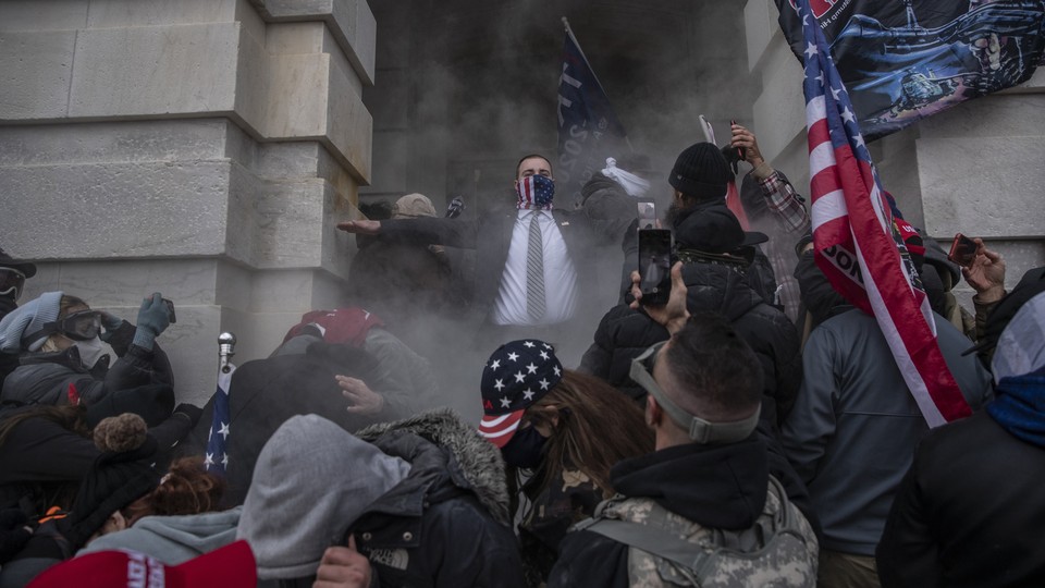 Insurrectionists at the U.S. Capitol on January 6