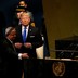 President Donald Trump steps up to deliver his address to the United Nations General Assembly. 