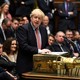 Boris Johnson delivers a speech in Parliament.