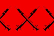 Shots make Xs against a red background