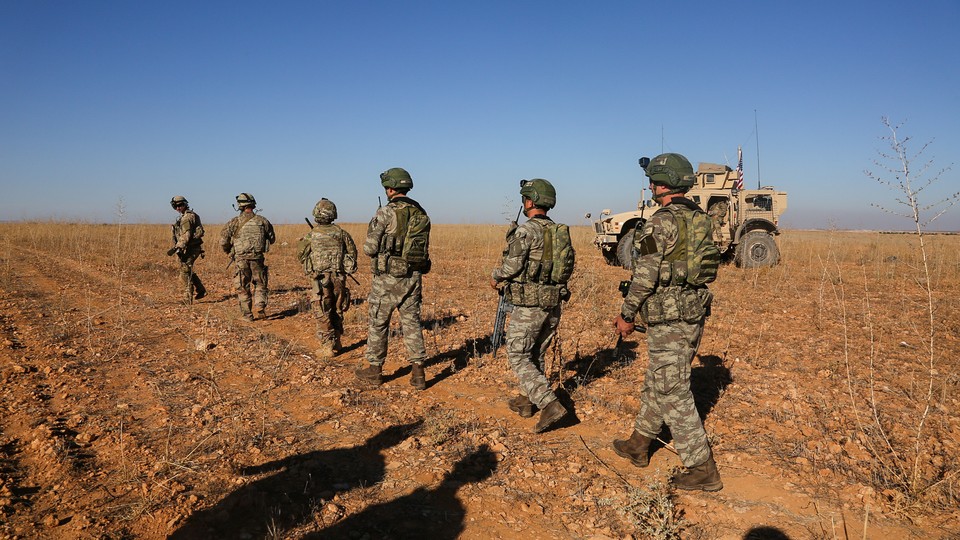 U.S. and Turkish soldiers in Syria