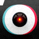 An image of the TikTok logo with HAL from 2001: A Space Odyssey inside the letter "O" of "Tok"