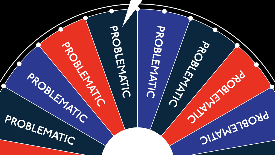 Illustration of a wheel with the words "problematic."