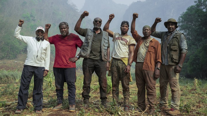 The director Spike Lee with Isiah Whitlock Jr., Delroy Lindo, Jonathan Majors, Clarke Peters, and Norm Lewis