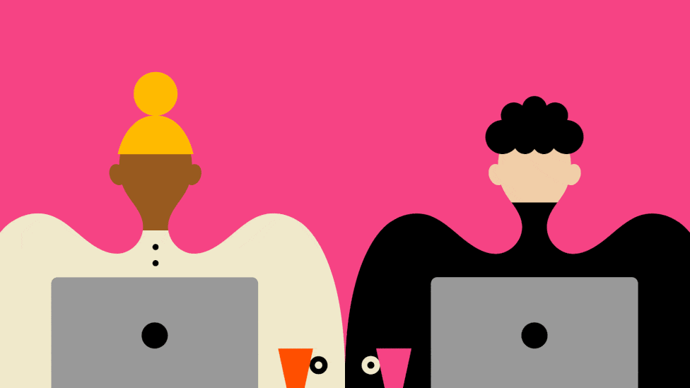 image of people working on computers