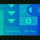 Illustrated collage of various social-app iconography