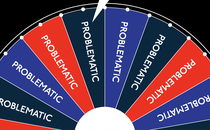 Illustration of a wheel with the words "problematic."