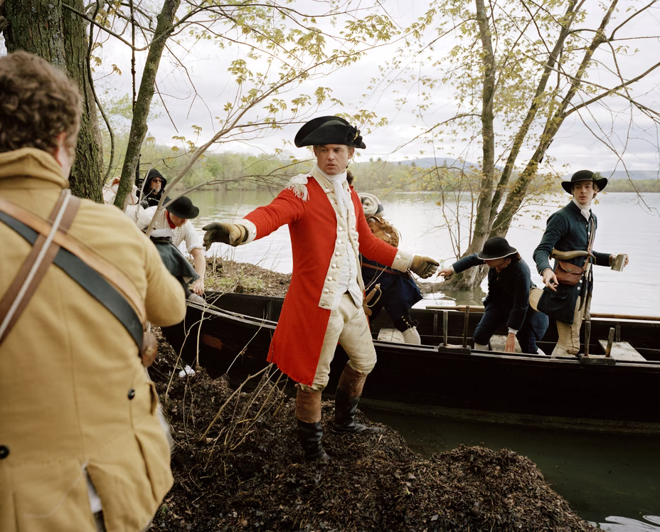 photo of reenactors dressed as American soldiers