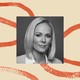 A black-and-white photo of Margaret Hoover bordered by an illustration
