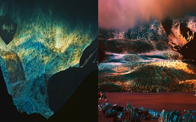 photo illustration of Iceland glaciers