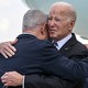 Biden hugging Netanyahu