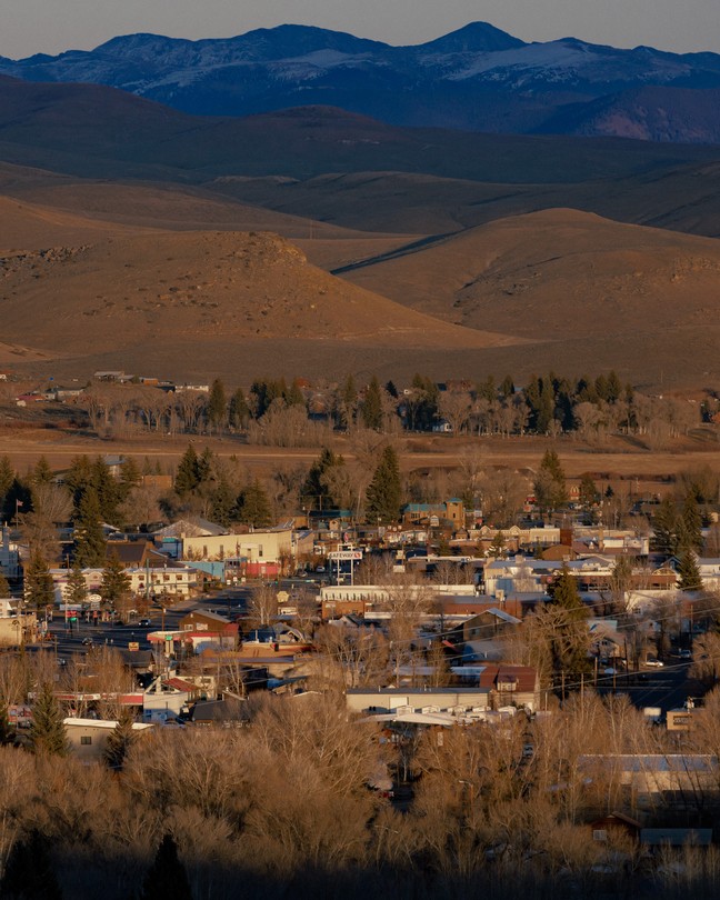 View of Gunnison County, Colorado, from the surrounding mountains