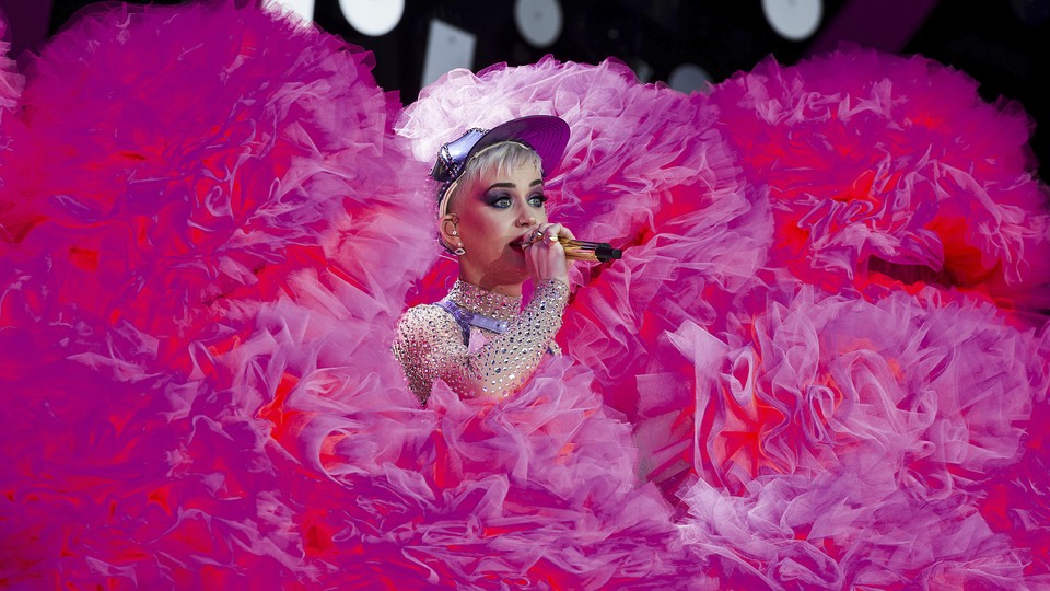 VMAs host Katy Perry performs at Glastonbury 2017