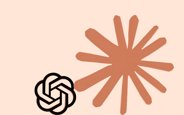 A GIF of OpenAI's logo spinning away