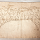 photo of very old hand-drawn map of southeastern United States, with interior rivers and landscape details