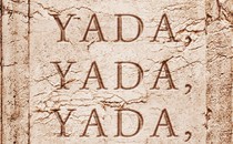 Stone inscribed with the words "yada, yada, yada"