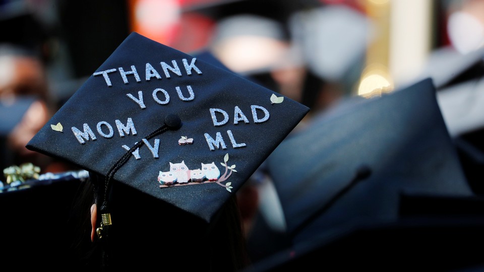 A student's graduation cap