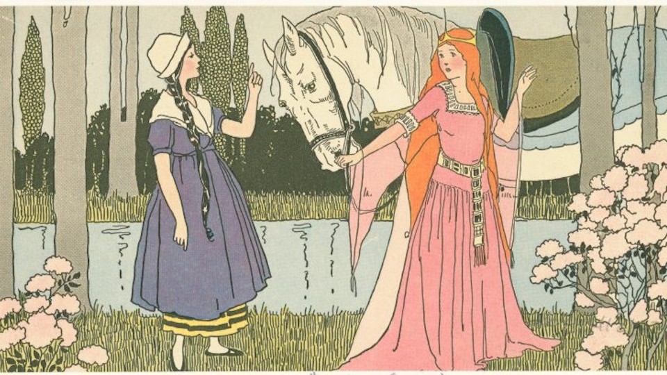 A 1921 illustration from 'The Goose Girl'