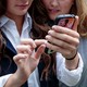 Young girls with smartphone
