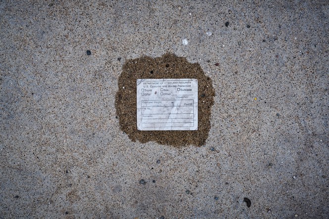 paperwork on ground