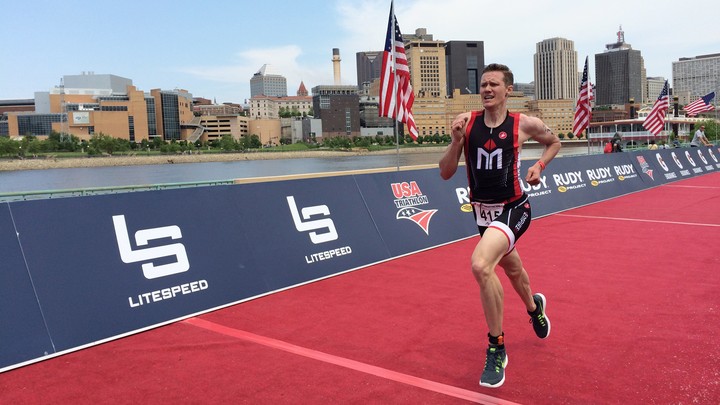 Chris Mosier competes in a race