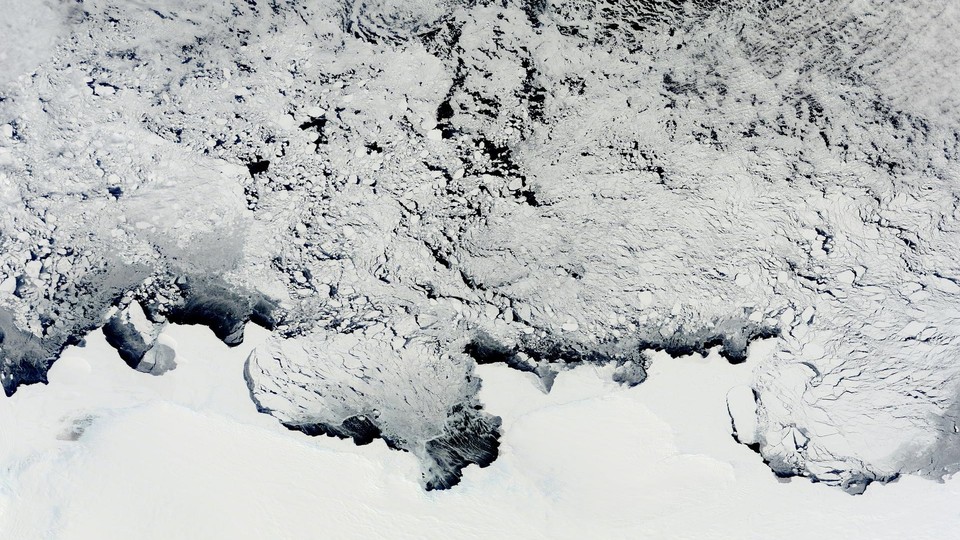 Satellite image of Antarctic ice from 2011