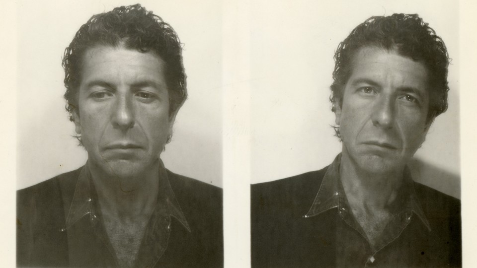 Diptych of Leonard Cohen portraits