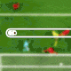 A graphic of a loading bar with a spinning soccer ball overlaid on a blurry soccer field