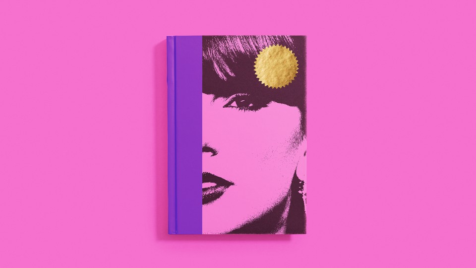 A picture of Taylor Swift's face on the cover of a book.