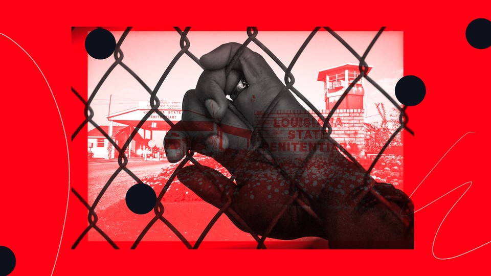 Illustration showing hand holding chain link fence.
