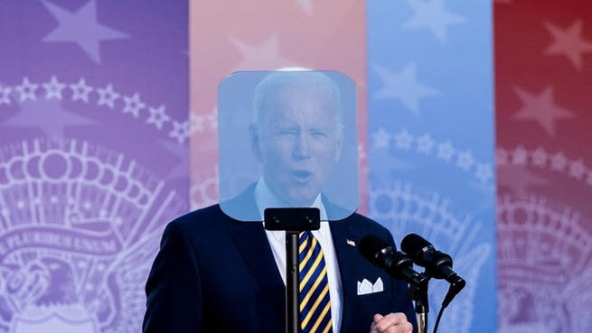 Joe Biden at the podium
