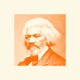 A photo of Frederick Douglass in an orange tint
