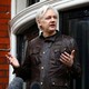 Julian Assange is seen on the balcony of the Ecuadorian Embassy in London on May 19, 2017.
