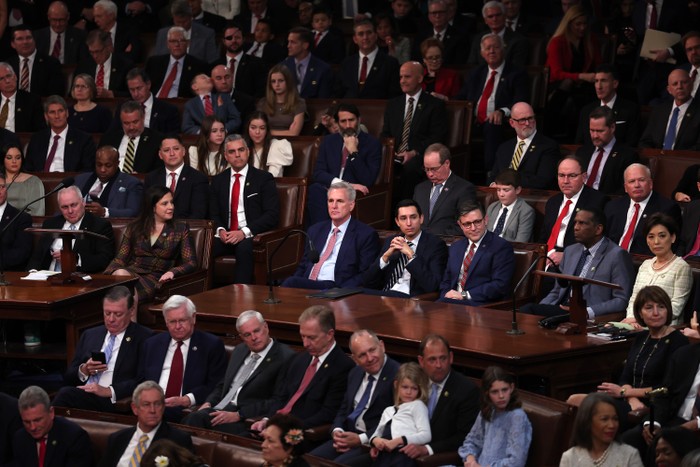 Representatives casting their votes for Speaker of the House on January 03 2023 in Washington DC