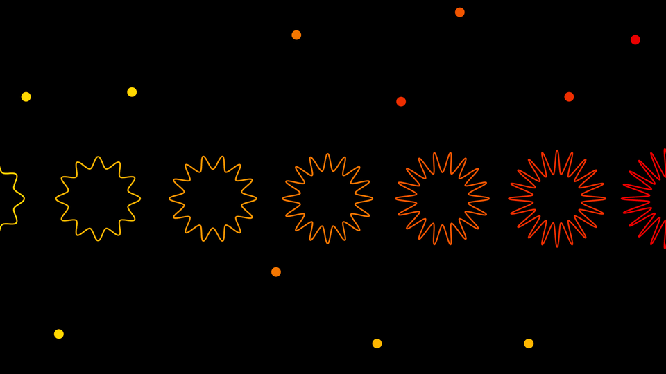 Abstract art of a virus evolving