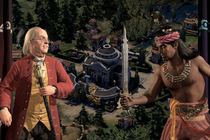A screenshot of two rivals facing off in “Civilization VII”