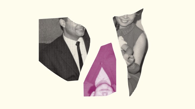 A picture of two parents torn apart, with a child in the middle