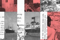 Collage of historical images of Palestine