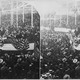 A black and white diptych of William Jennings Bryan campaigning
