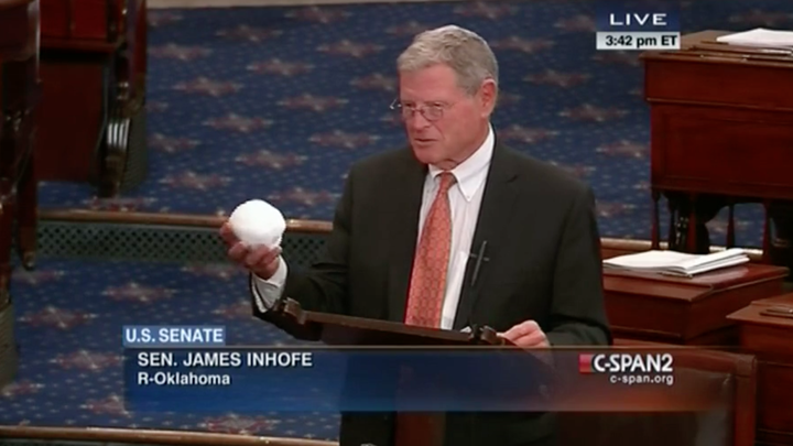 Watch Jim Inhofe Throw A Snowball On The Senate Floor The Atlantic