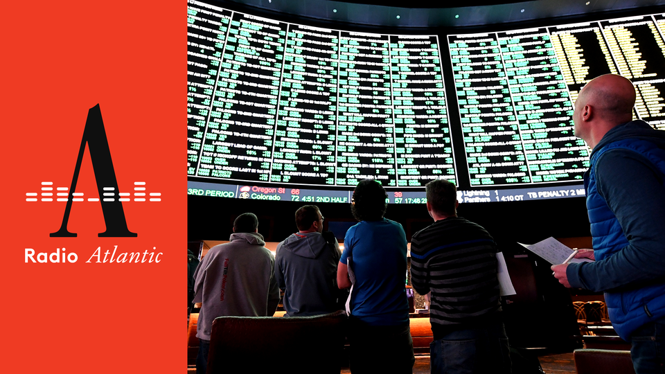 Bettors line up to place wagers.